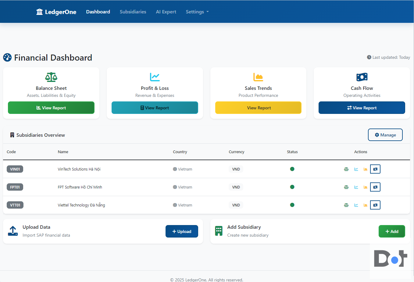 LedgerOne AI – Unified Financial Reporting System for Enterprises